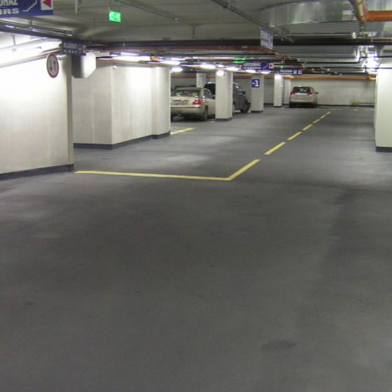 LINE-X coated car park deck