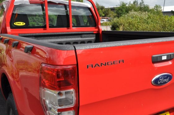 LINE-X bedliner over the rail option