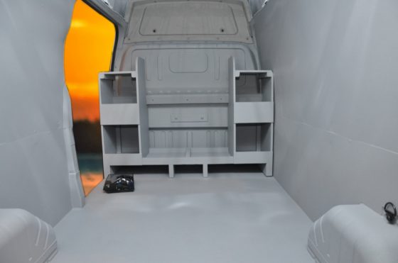 Floor, full sides and roof LINE-X van lining